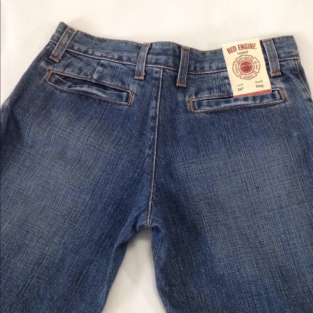 NEW Women Jeans 24 Reg Distressed Denim Vintage Fit Old Style Red Engine USAmade - Picture 4 of 10